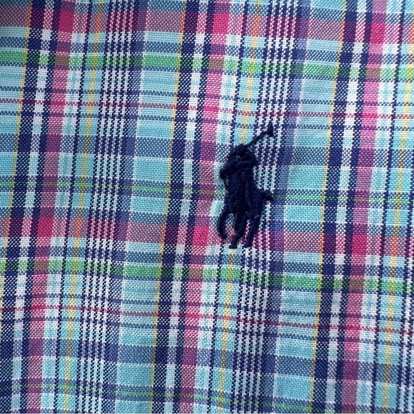 Ralph Lauren Men’s Medium Multicolor Plaid Button Down Shirt 100% Cotton - Picture 3 of 8